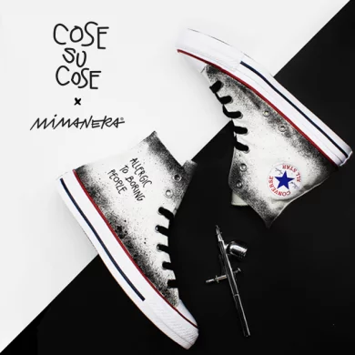 Der minimalistische Stil von Cose su Cose erobert die personalisierten Turnschuhe von Mimanera!