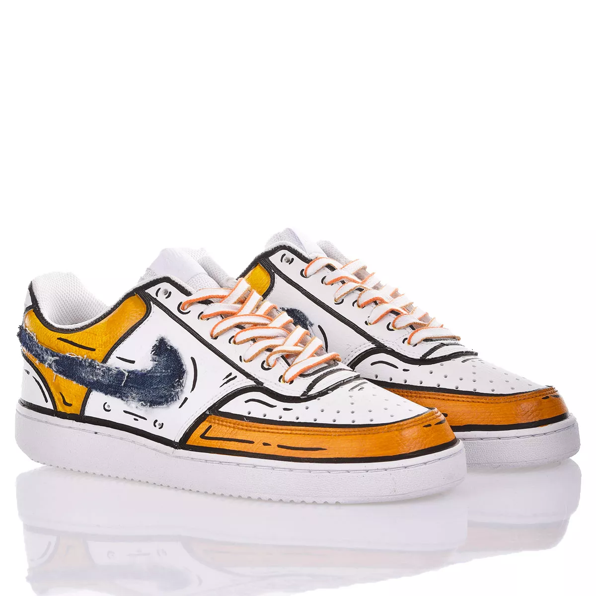 Nike Comics Toffee Jeans Court Vision Peint