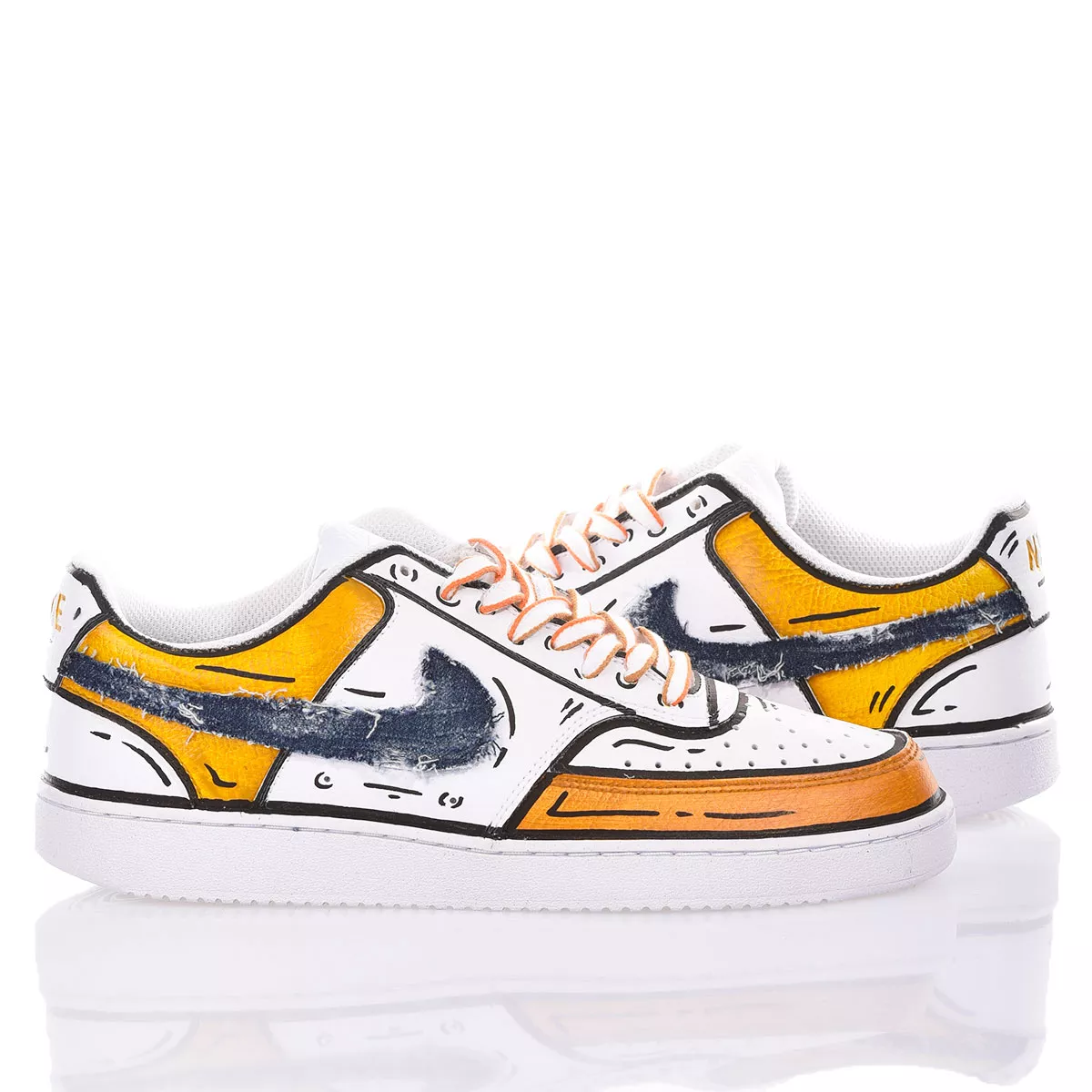 Nike Comics Toffee Jeans Court Vision Peint