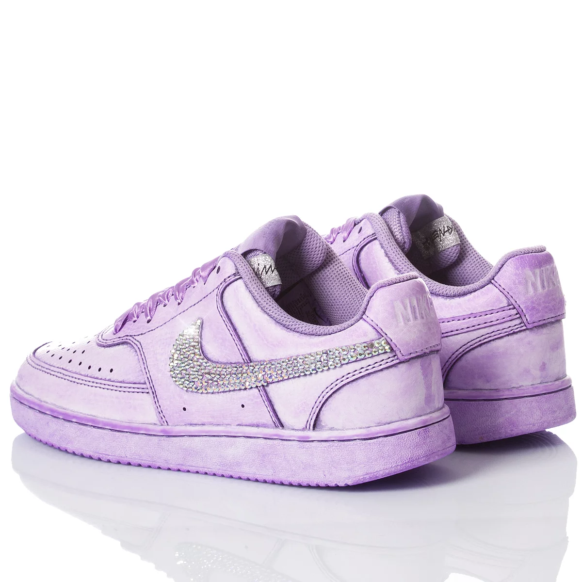 Nike Washed Crystal Court Vision Used-Waschung, Special, Swarovski