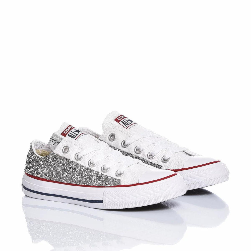 Converse Junior Glitter Silver Ox  