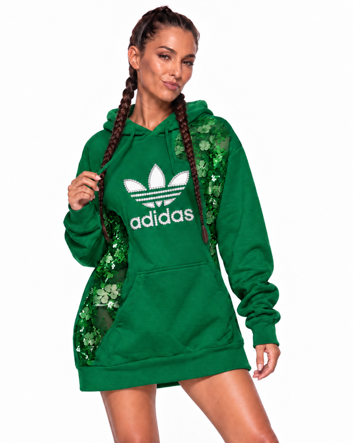 Hoodie Adidas Green Bloom