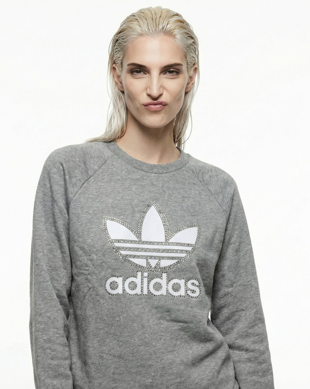 Sweatshirt Adidas Grey Swarovski