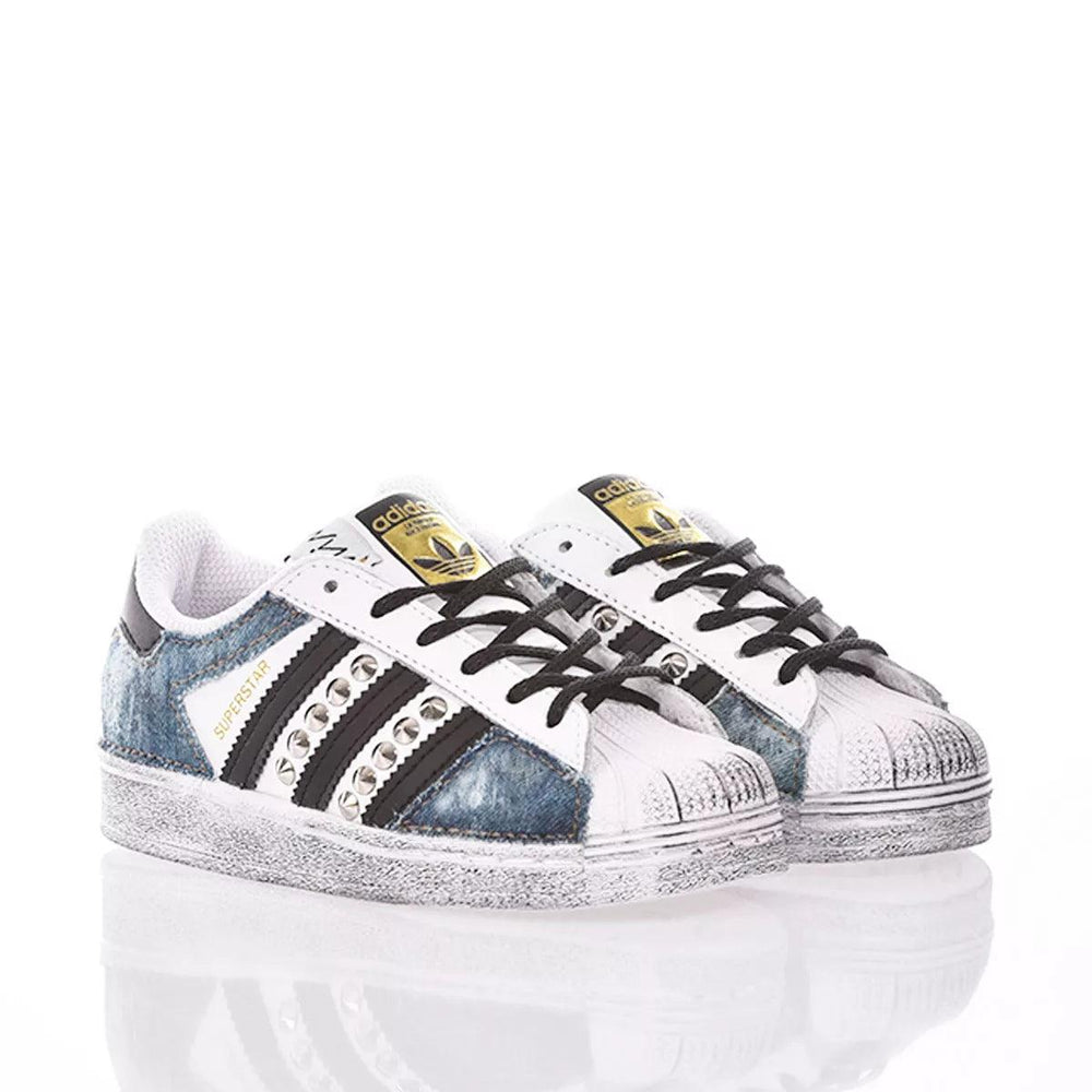 Adidas Superstar Junior Indigo Bleached Superstar 