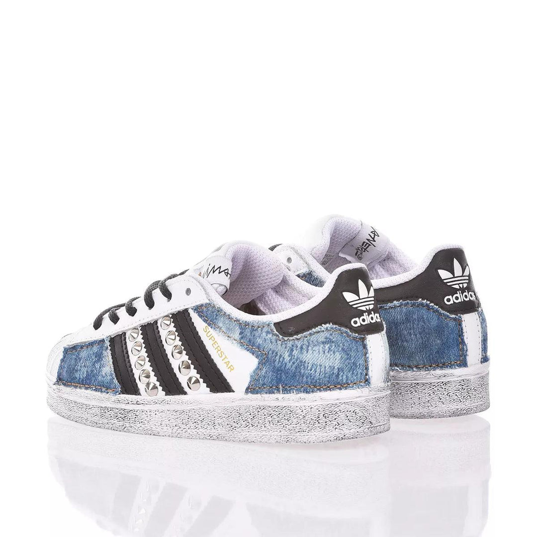 Adidas Superstar Junior Indigo Bleached