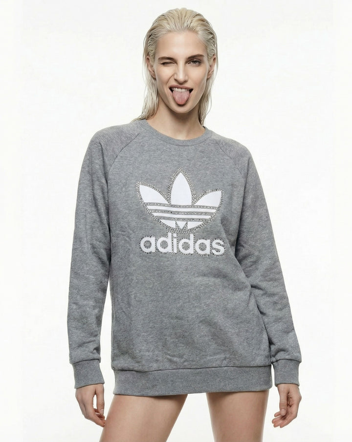 Sweatshirt Adidas Grey Swarovski