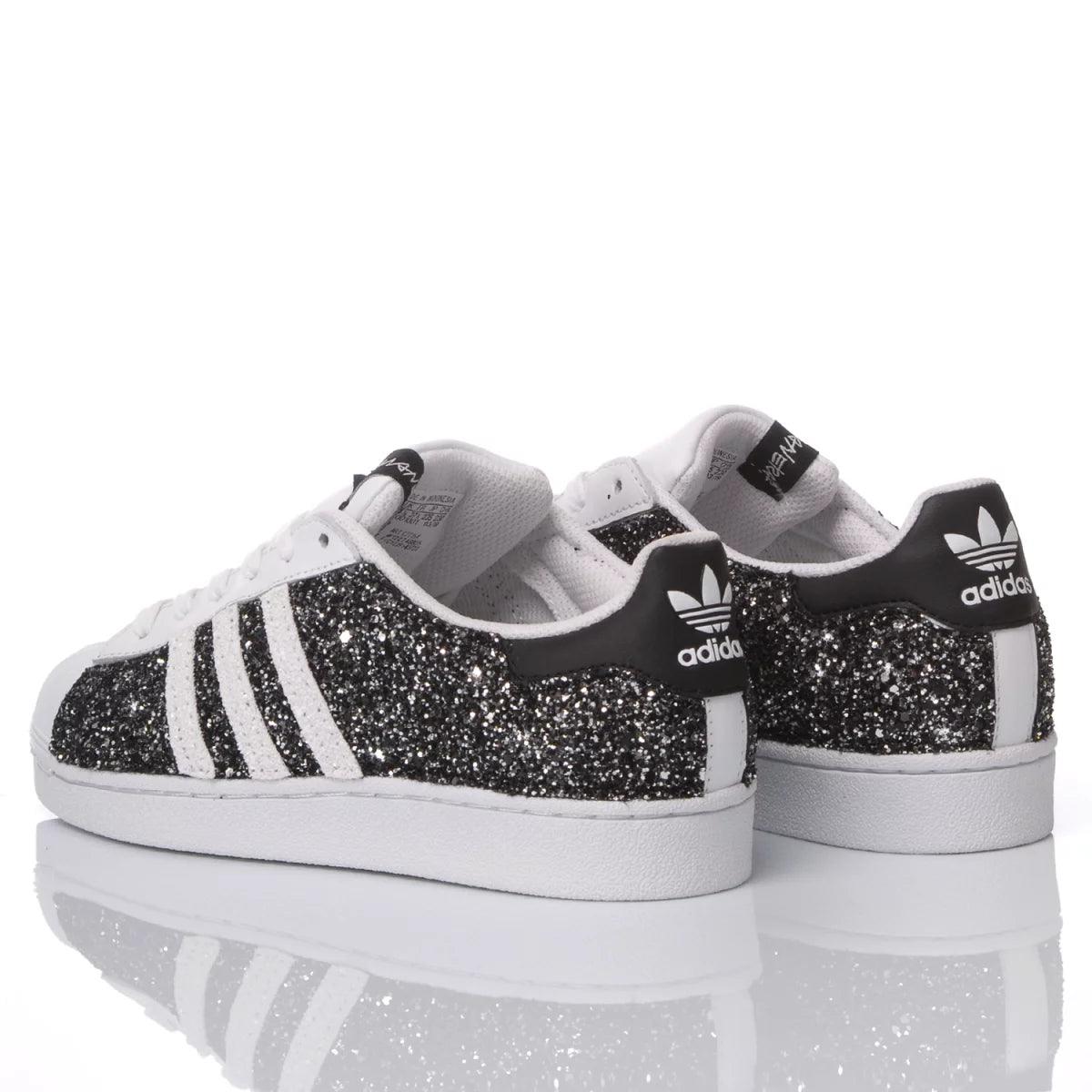 adidas gazelle silver green womens Adidas x Wales Bonner Karintha Lo Sequin Sneakers - Black/Brown