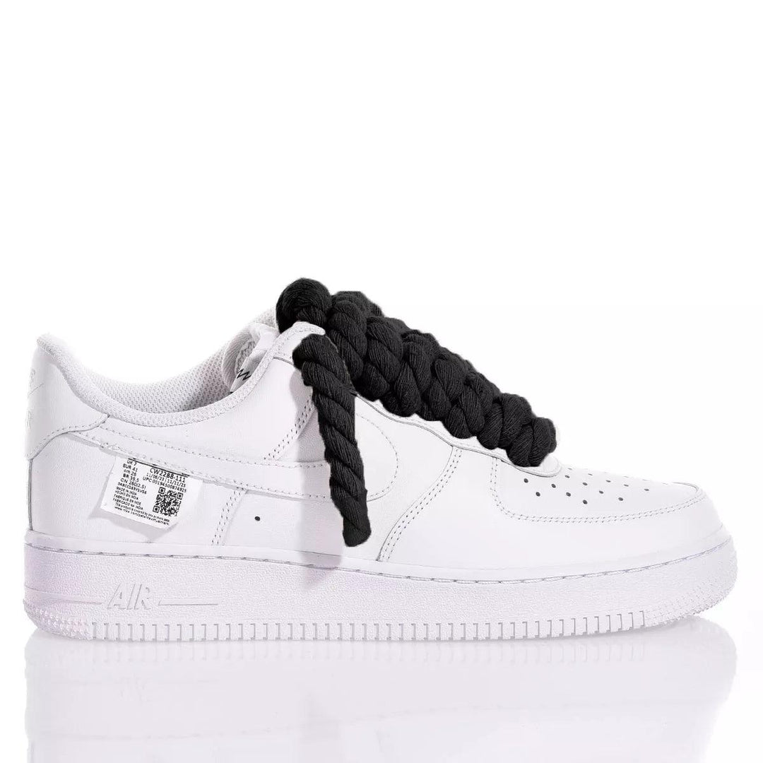 Nike Air Force 1 Personalizzate Basse Bianche/Nere/Grigie - Uomo Donna Bambini - Foto 2