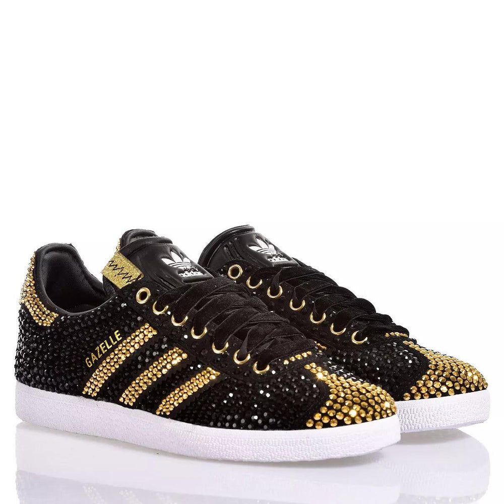 Adidas Gazelle Luxury Black Gold Gazelle Swarovski