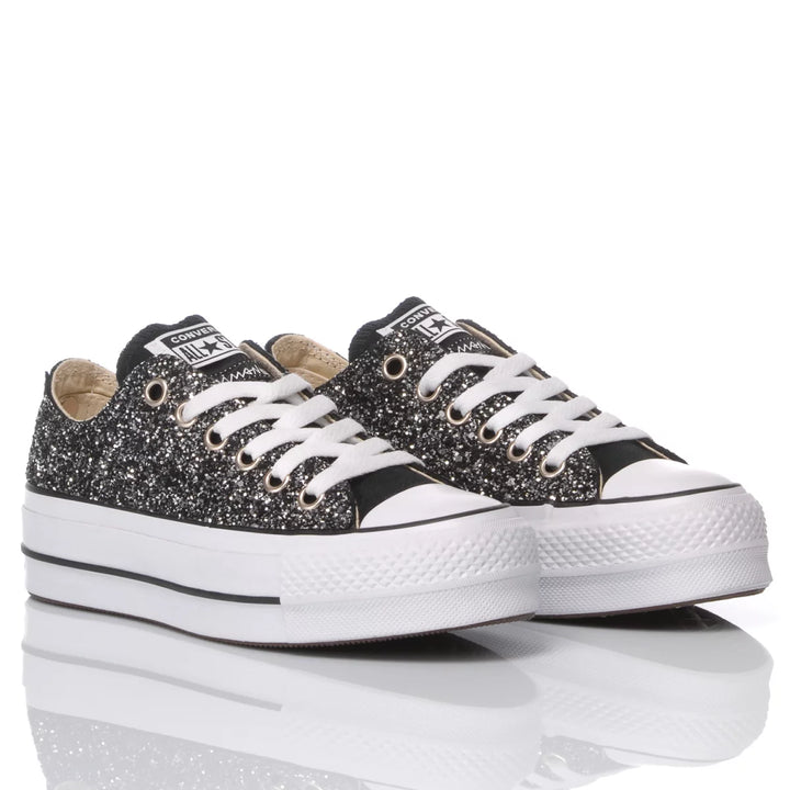 Converse Platform Ox Glitter Nero