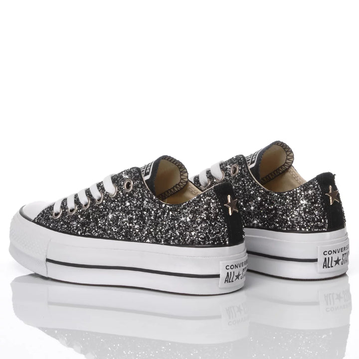 Converse Platform Ox Glitter Nero
