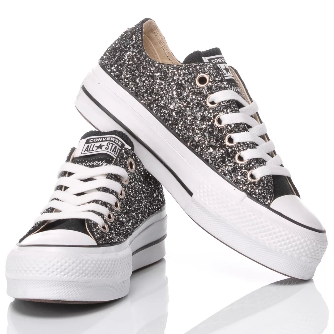 Converse Platform Ox Glitter Nero