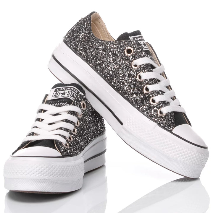 Converse Platform Ox Glitter Nero