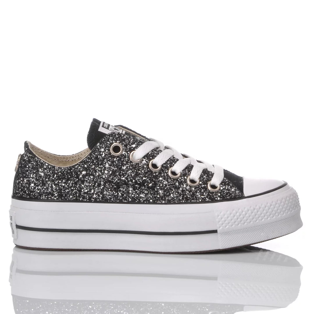 Converse Platform Ox Glitter Nero