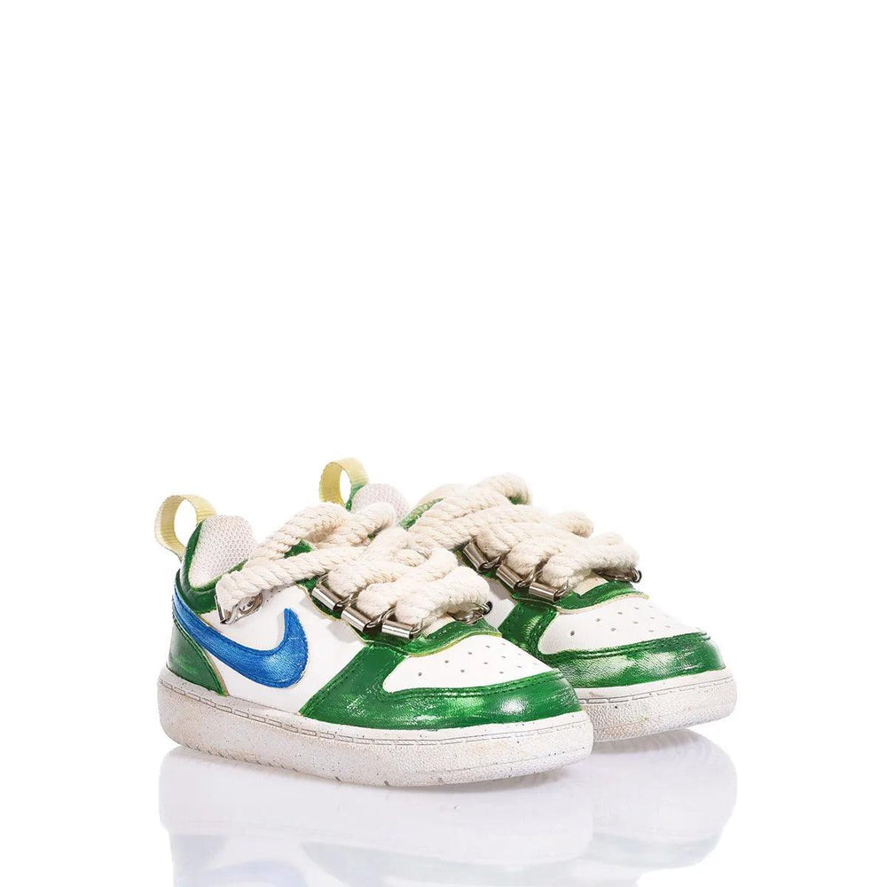 Nike Baby Green Vintage Court Vision Dipinto,Special