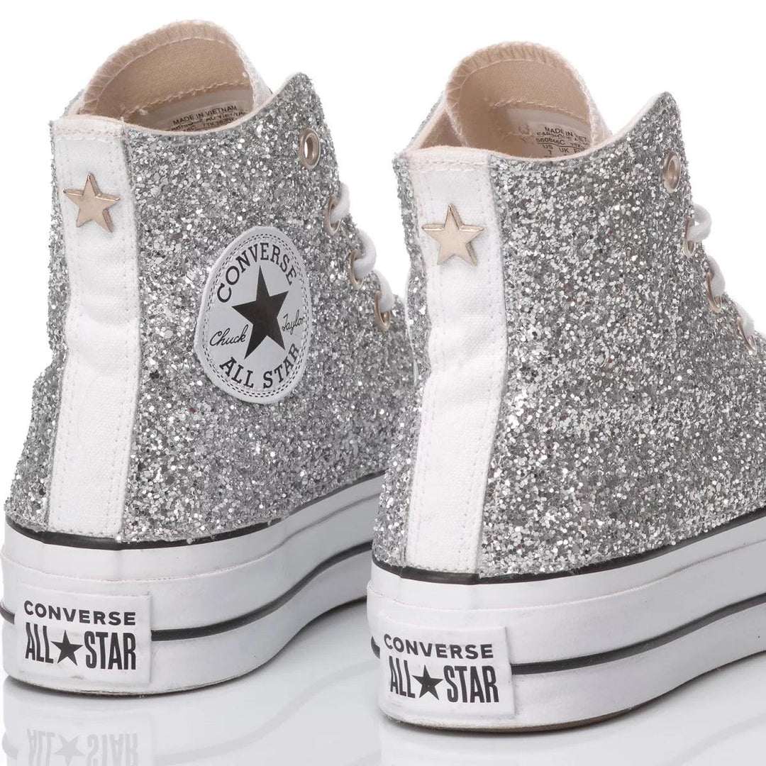 Silver Converse High Tops
