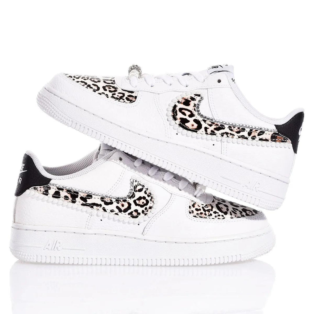 Swarovski Air Force Personalizzate Donna Nike Air Force Leo Pearly