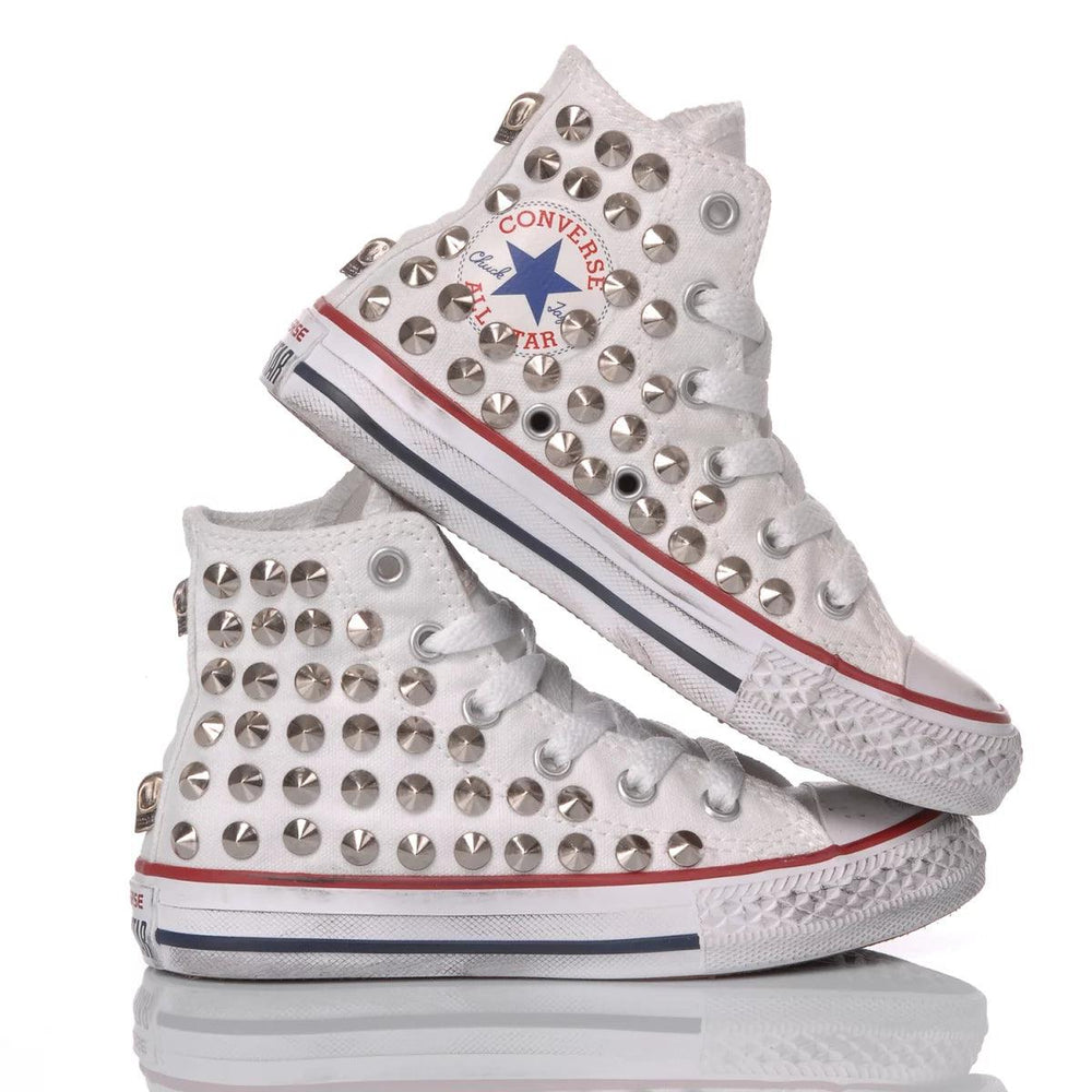 Converse Junior Borchia Bianca Chuck Taylor Hi Borchie