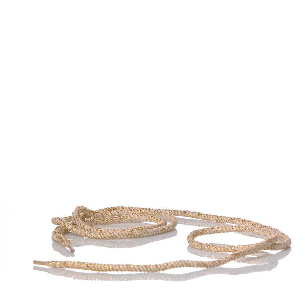 Lacci Spirale Bianco Oro 140 cm  