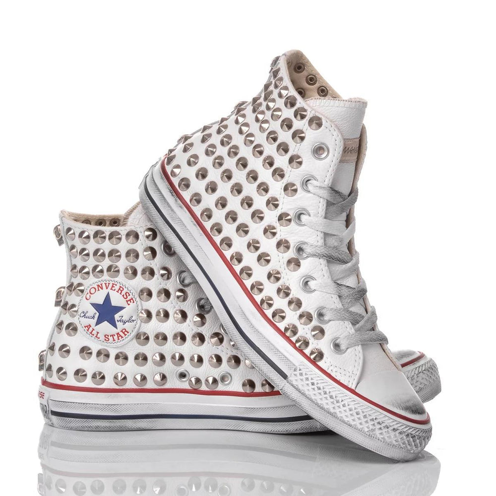 Converse Pelle Borchie Bianca  