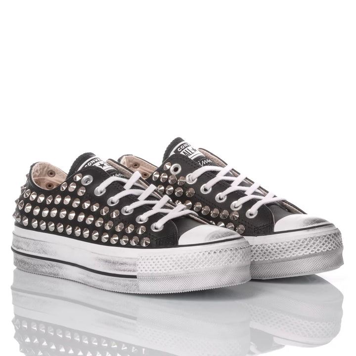 Converse Platform OX Pelle Borchia Nera