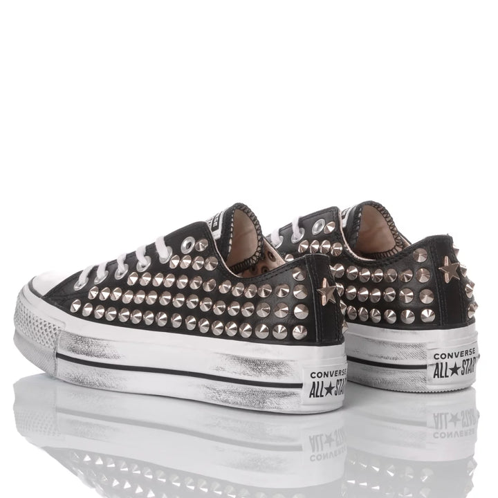 Converse Platform OX Pelle Borchia Nera