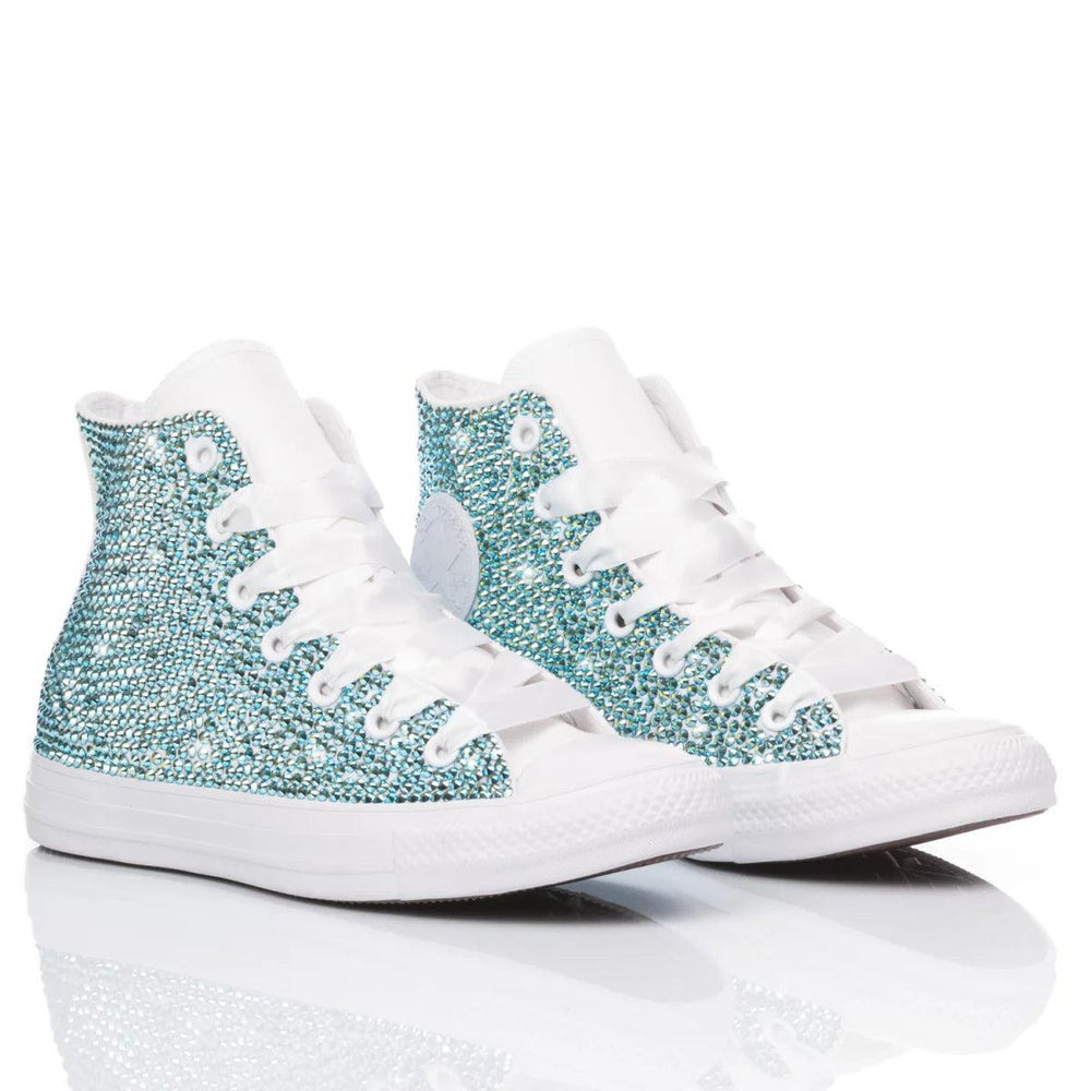 Converse Luxury Light Blue Chuck Taylor Hi Special,Swarovski