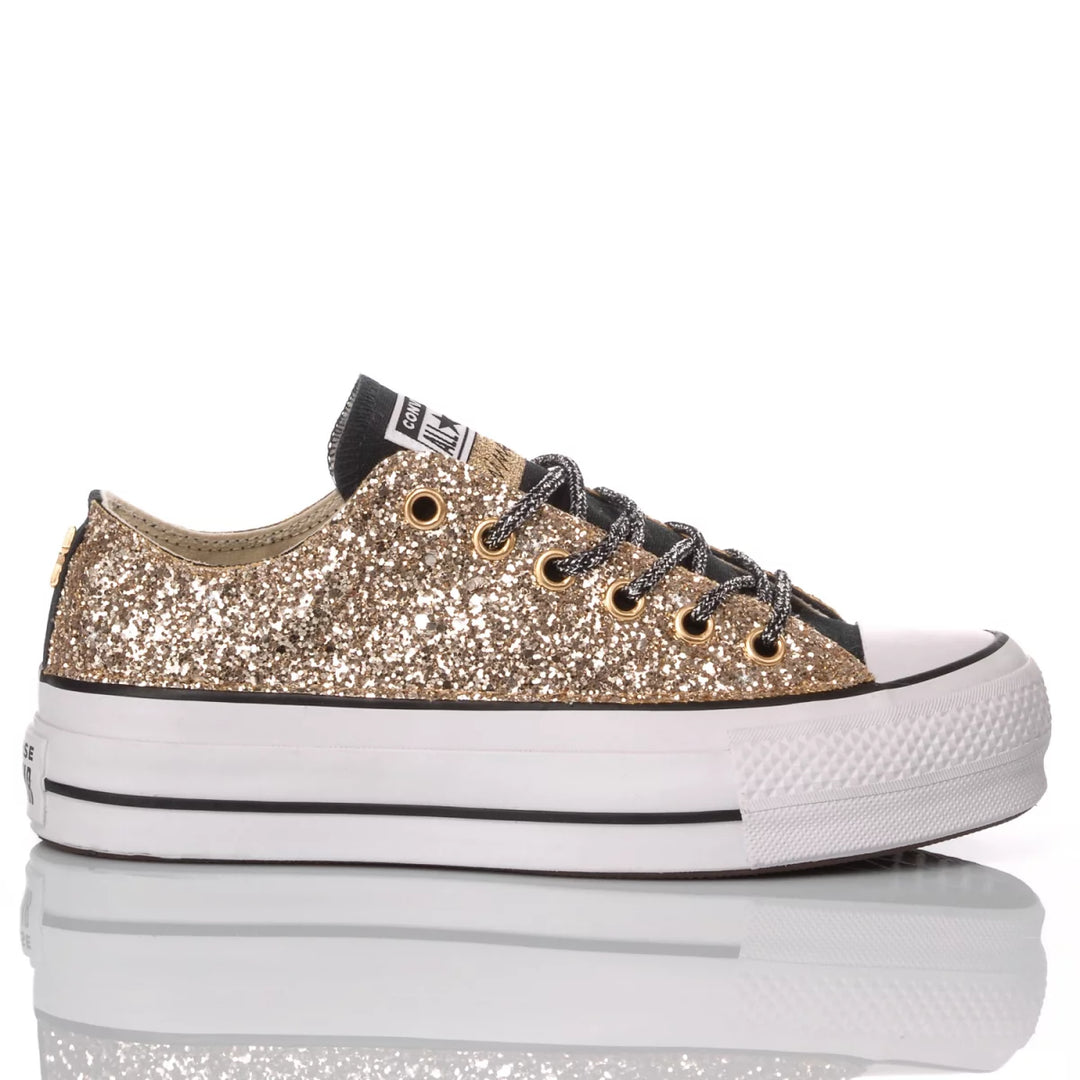 Converse Platform Ox Glitter Oro