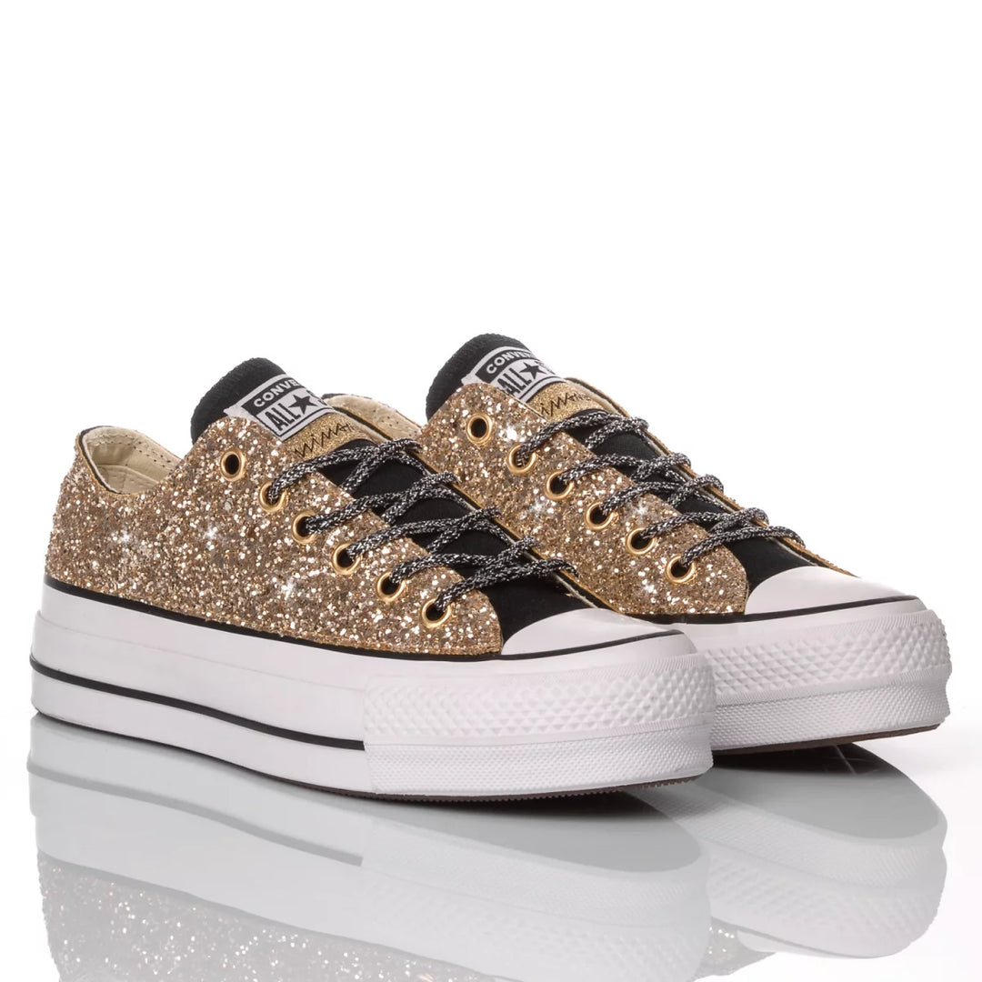 Converse Platform Ox Glitter Oro