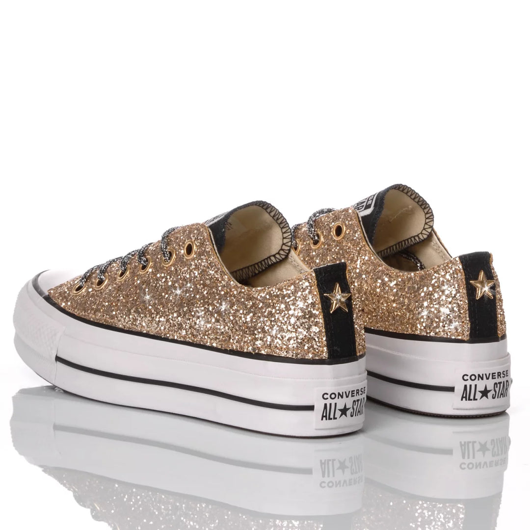 Converse Platform Ox Glitter Oro