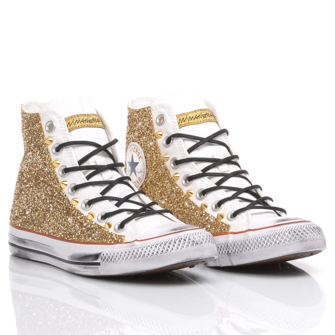 Converse Glitter Gold customized mimanera