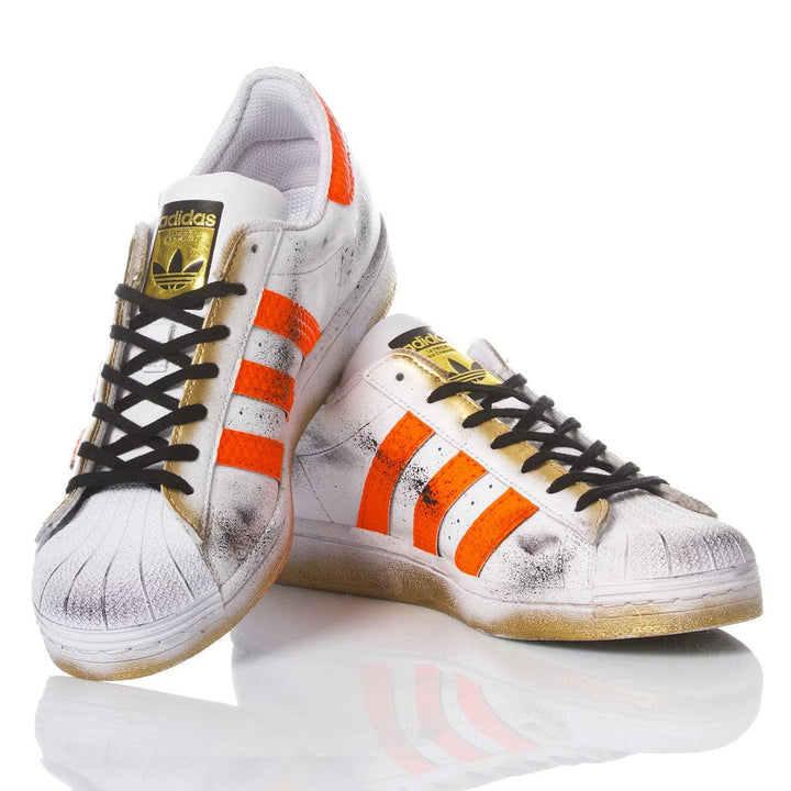 Adidas Superstar Orange Boost Custom Adidas Superstar Orange Boost Custom