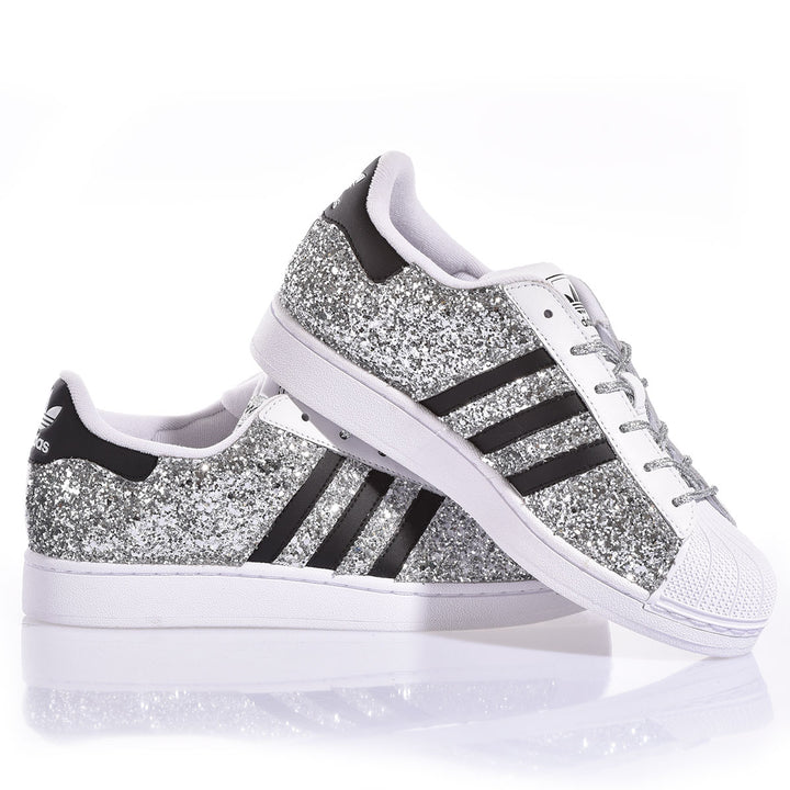 Adidas Superstar Glitter Shimmer Silver
