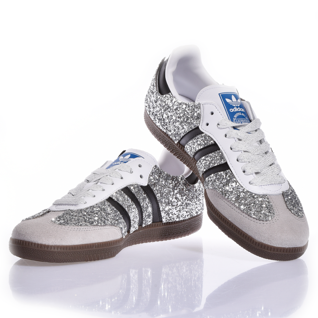 Adidas Samba Glitter Shimmer Silver