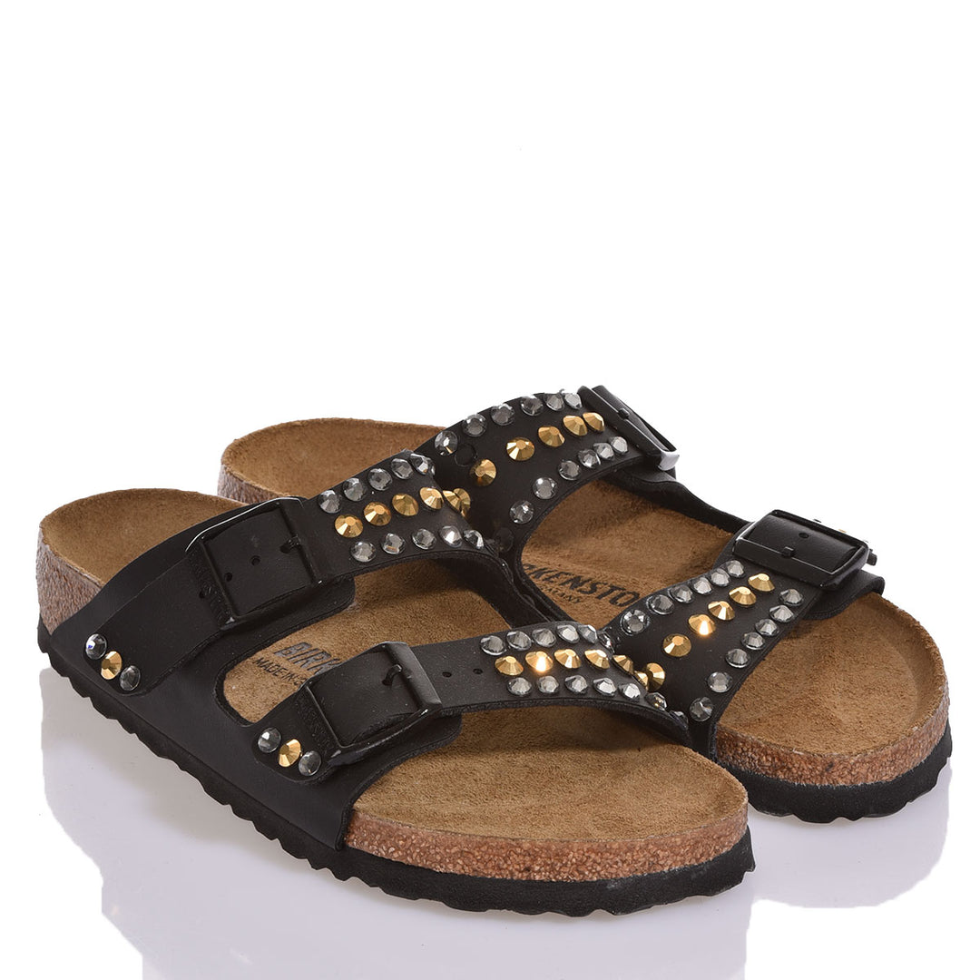 Shoes Exclusive Birkenstocks Arizona Big Buckle Gold And Glossy