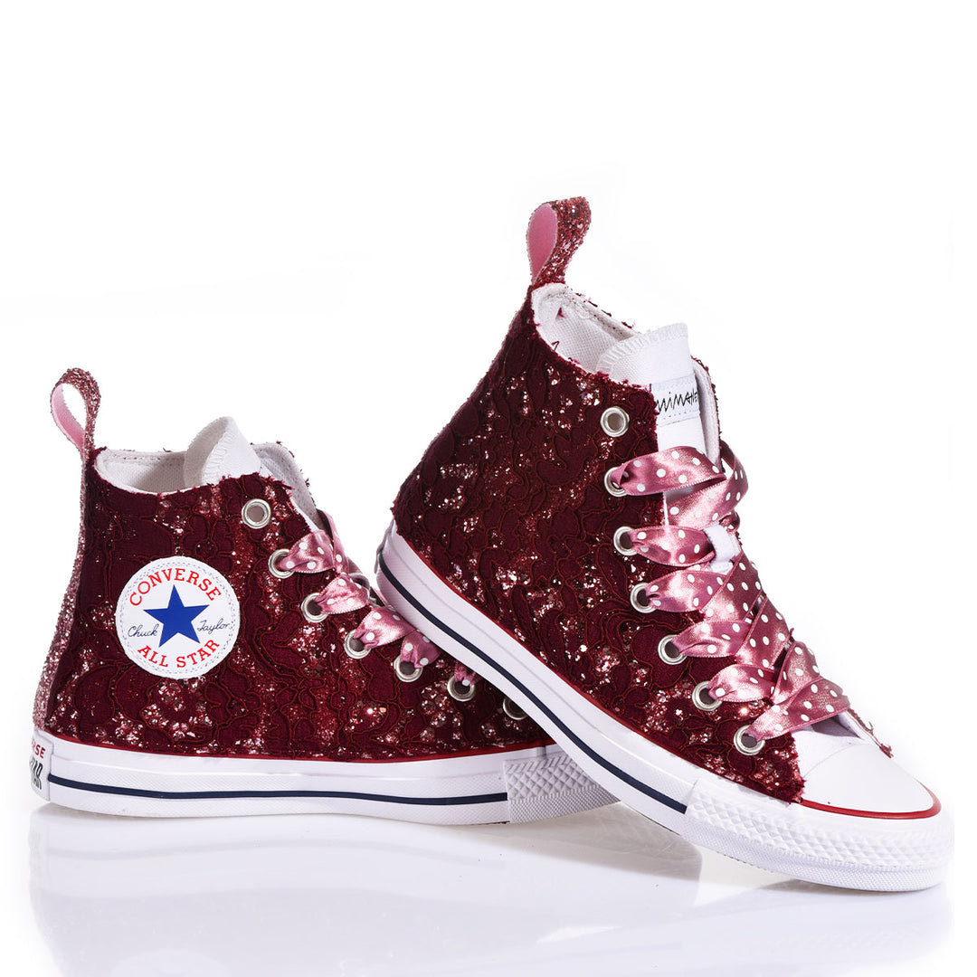 Converse Burgundy Lace