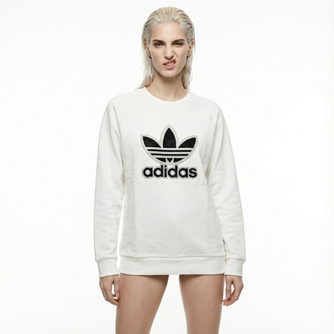 Felpa adidas bianca swarovski