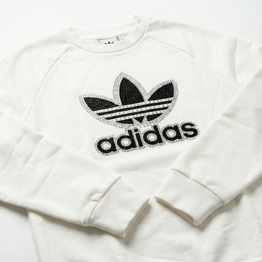 Felpa_adidas_bianca_swarovski