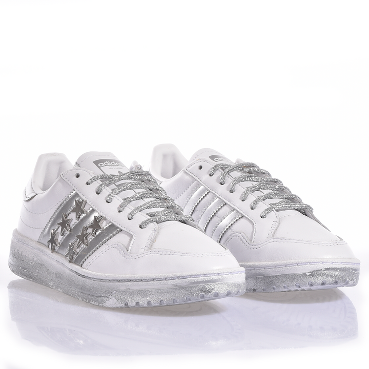 ADIDAS TEAM COURT SILVER STARS