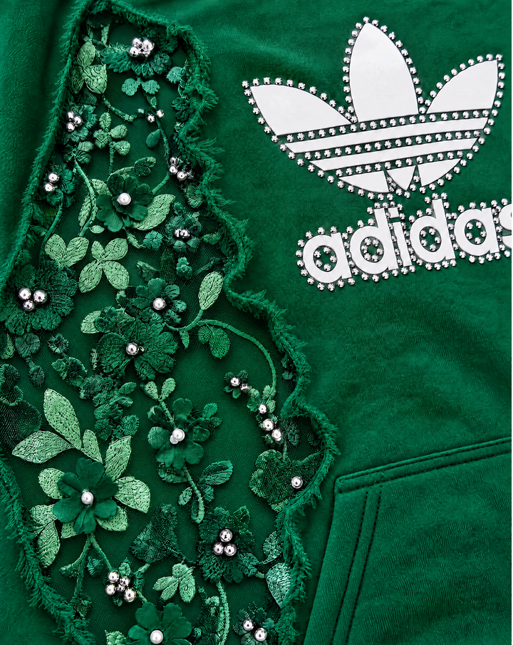 Hoodie Adidas Green Bloom
