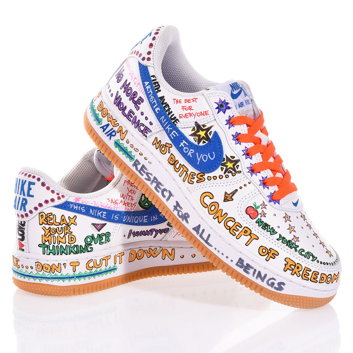 white air force 1 with writing