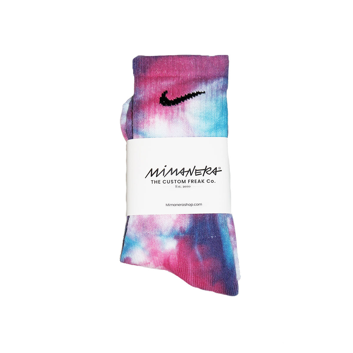 pink and blue nike socks