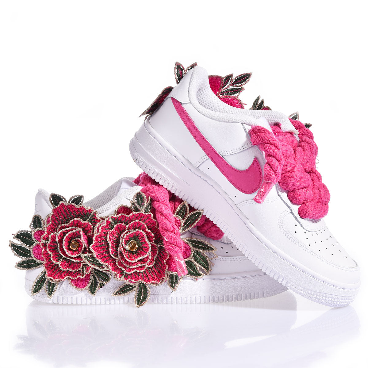 Nike Air Force 1 ホワイト/ピンク ロープカスタム 【公式通販】