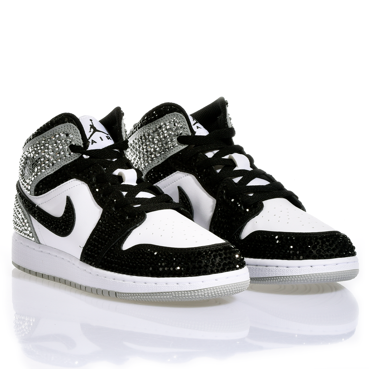 black and sparkle jordans