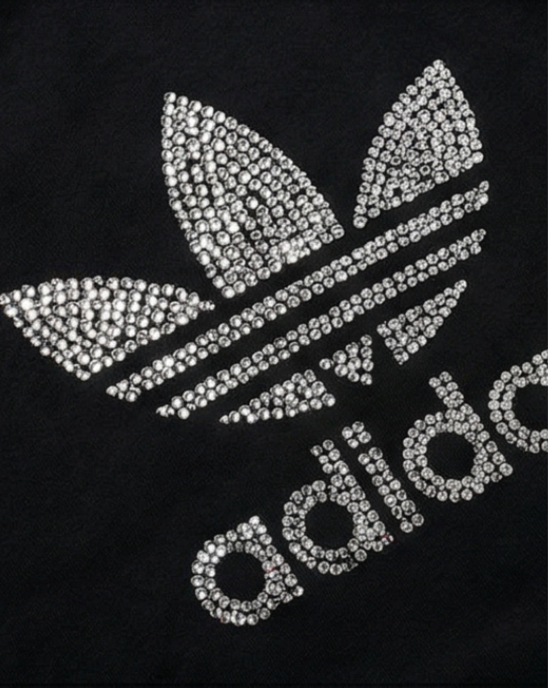 Black Adidas Crewneck Sweatshirt Swarovski