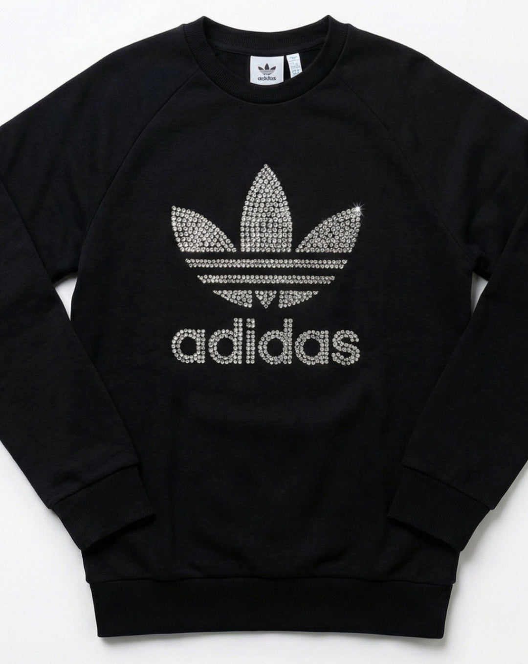 Black Adidas Crewneck Sweatshirt Swarovski