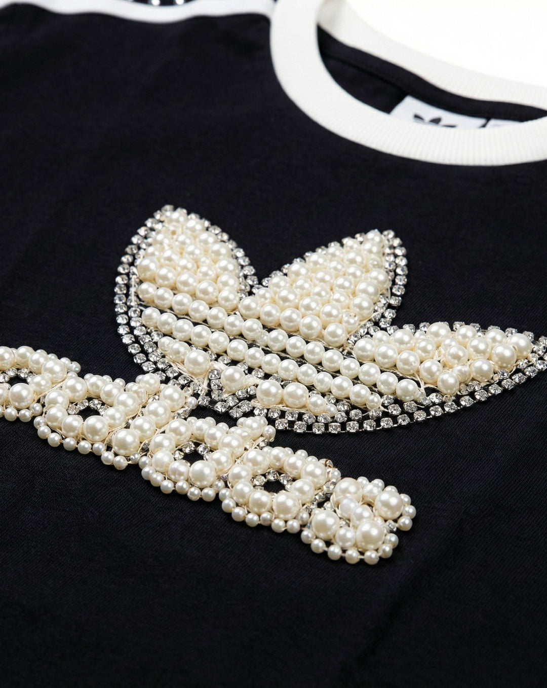 T-shirt Adidas noir Perles & Swarovski