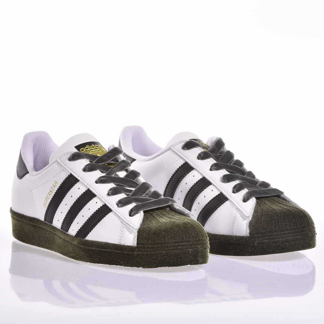 Adidas Superstar Dark Green Flock
