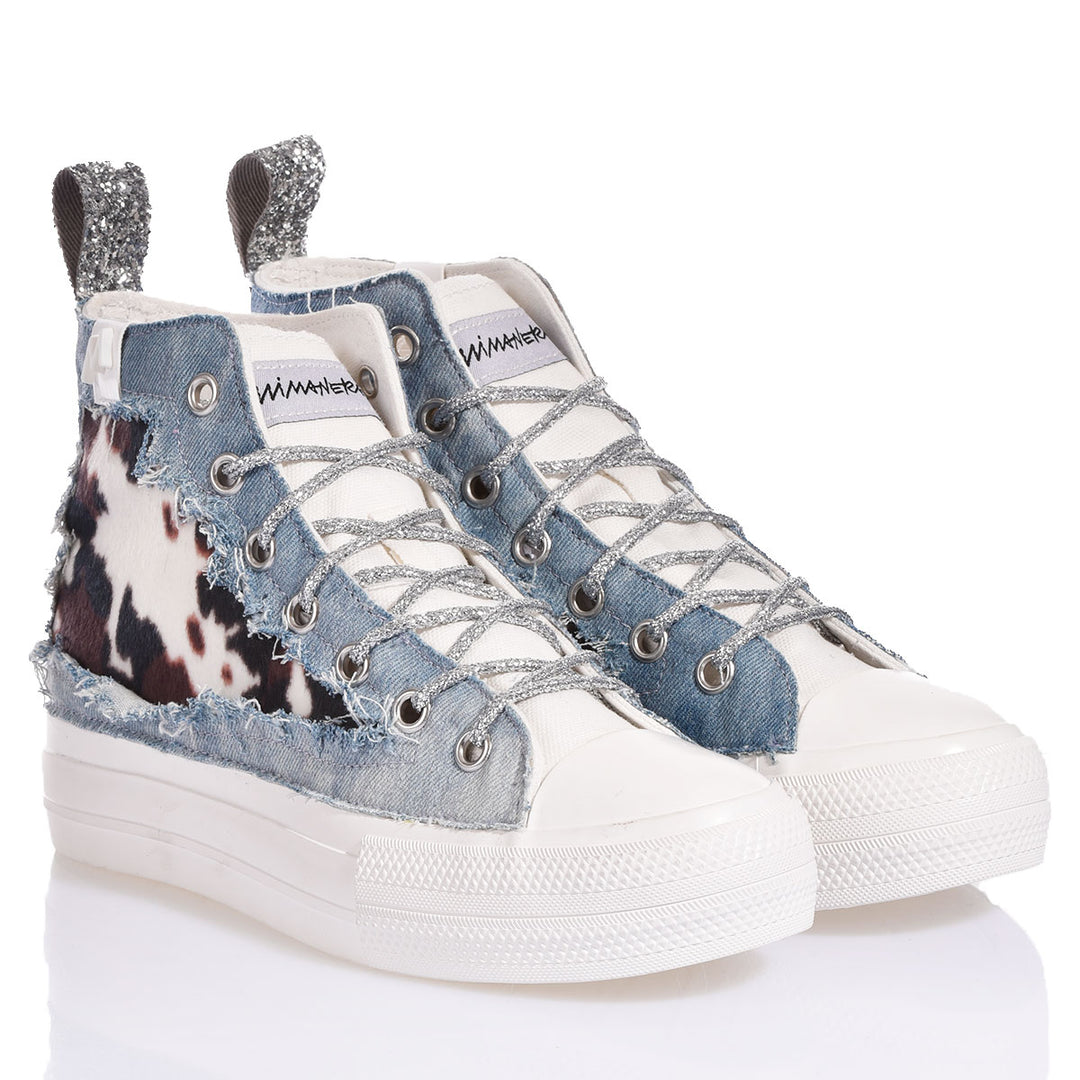 Mimanera Airlines Platform Denim Cow