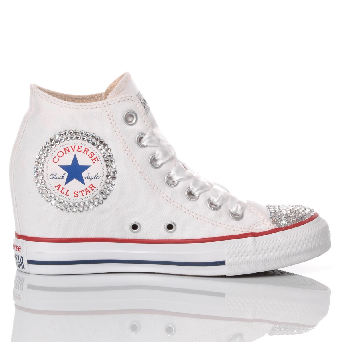 converse mid lux bianche